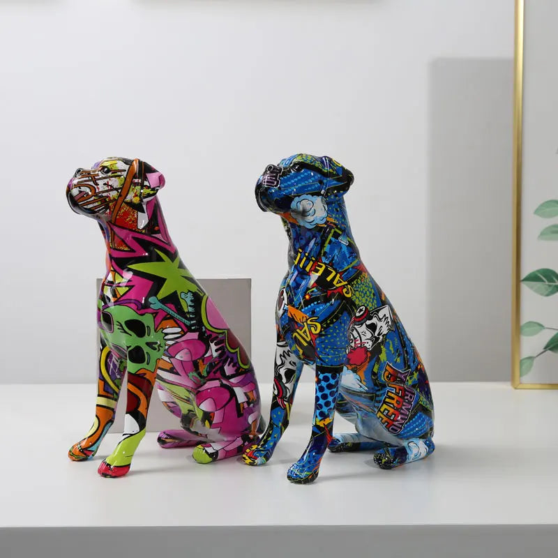 Color Boxer  Dog Decorations Home Entrance Wine Cabinet Office