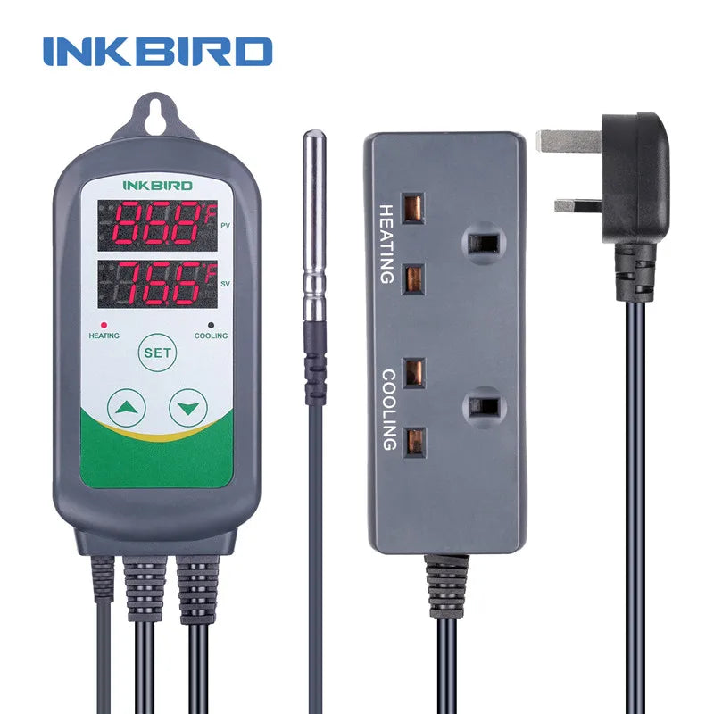 Heating and Cooling Dual Relay Temperature Controller,