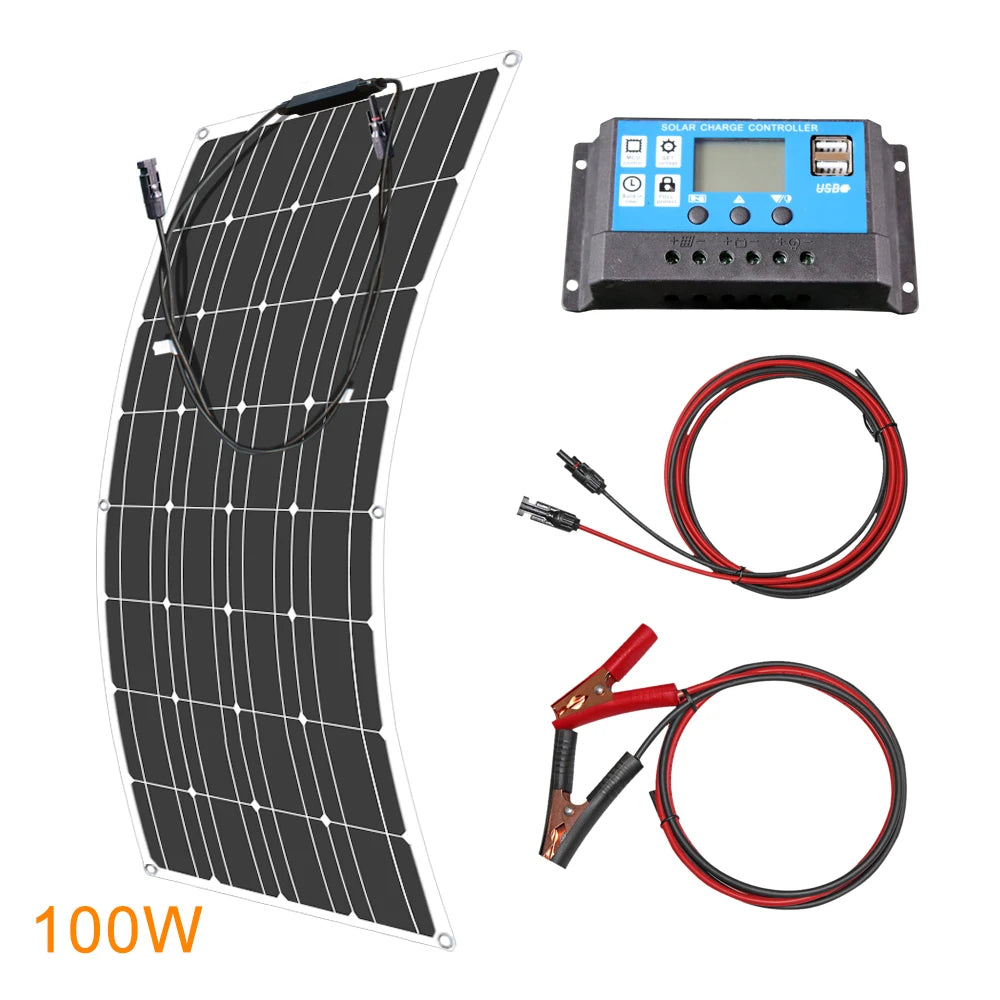 12V Flexible Solar Panel  Bendable Waterproof Monocrystalline