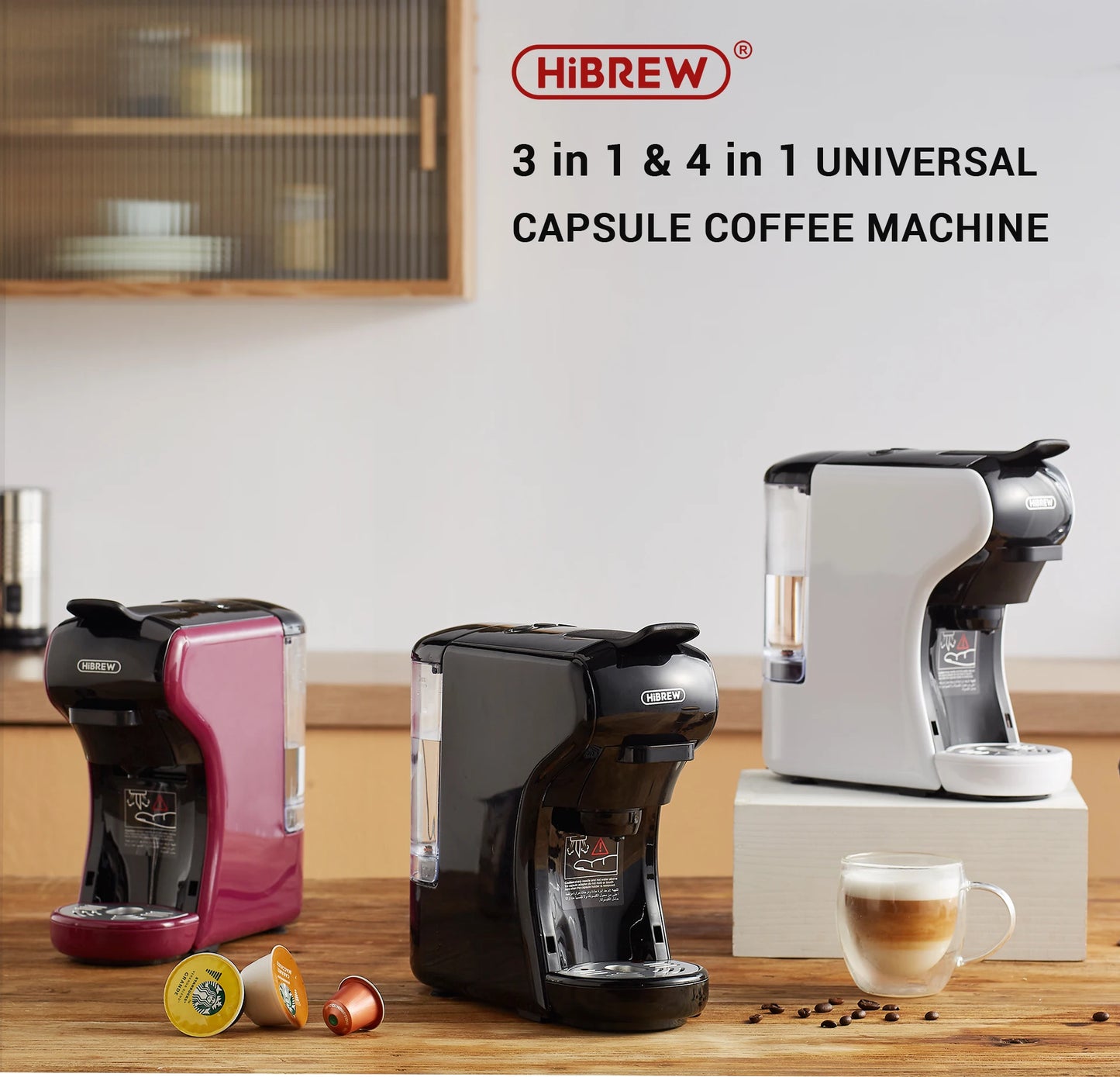 Coffee Machine 19 Bar 4in1 Hot & Cold Multiple Capsule Espresso