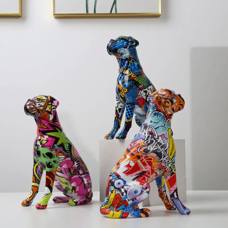 Color Boxer  Dog Decorations Home Entrance Wine Cabinet Office