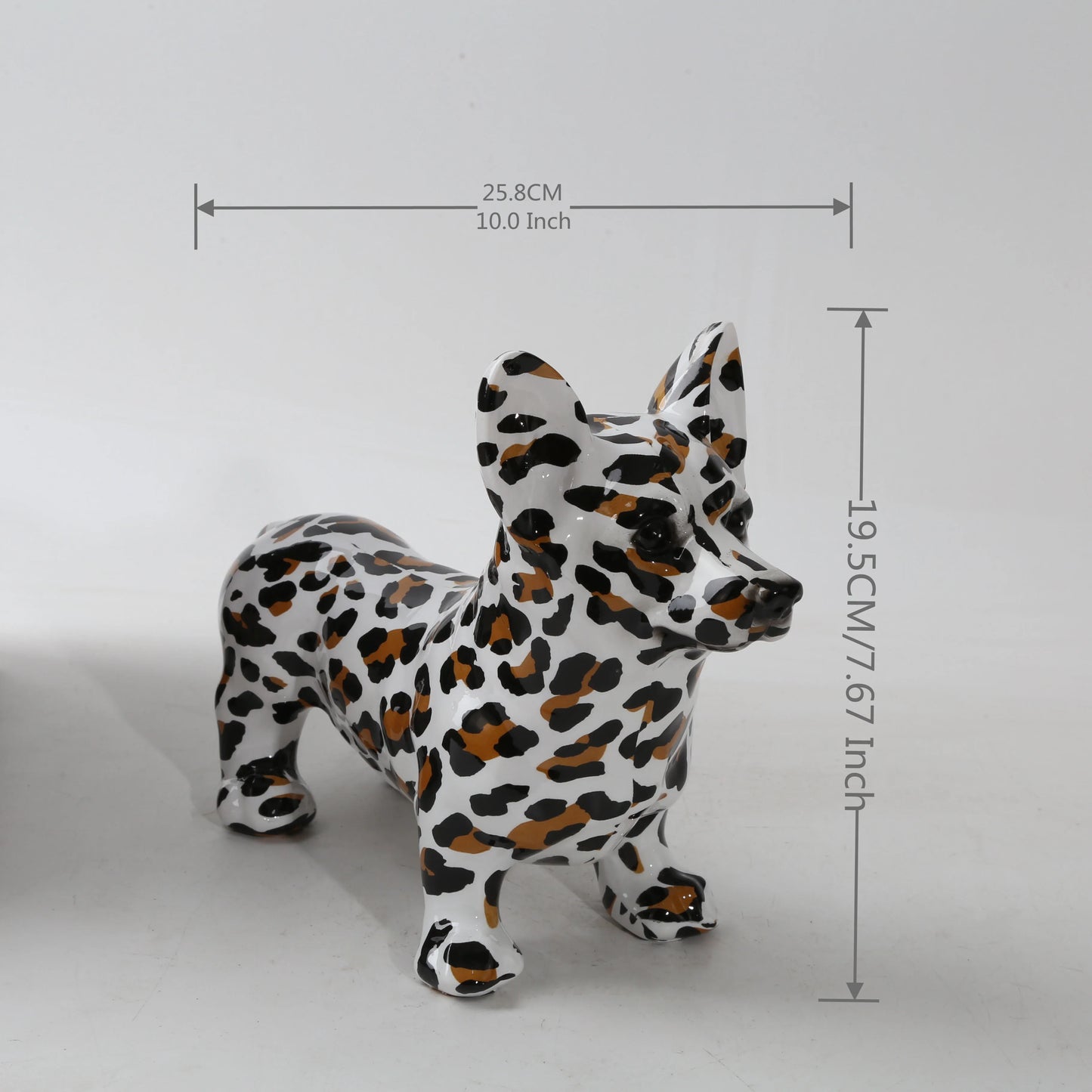 Nordic  Art Graffiti Corgi Dog Painting Creative Resin Crafts