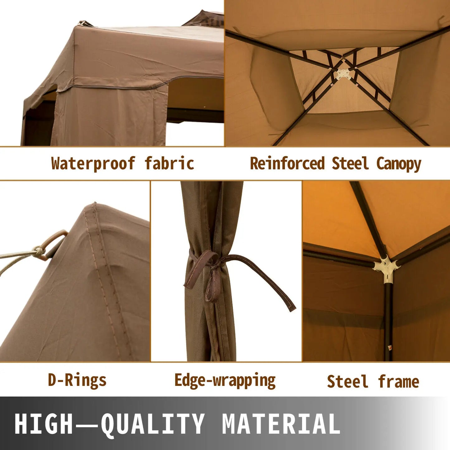 Outdoor Gazebo Canopy Tent W/ Netting Sandbag Patio Garden Shade Awning