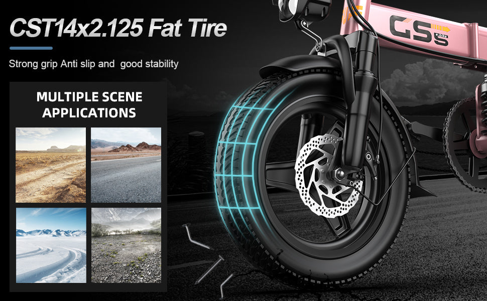 Battery EBike,30+MPH,740W Folding Electric Bike,35 Miles Max Range