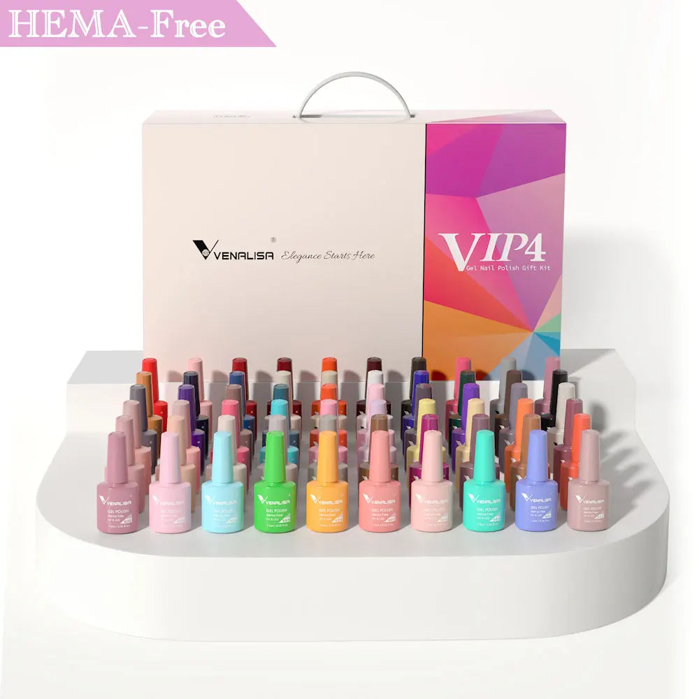 VIP5 Kit Nail Gel Polish HEMA FREE Full Coverage 36/60 Color Gel