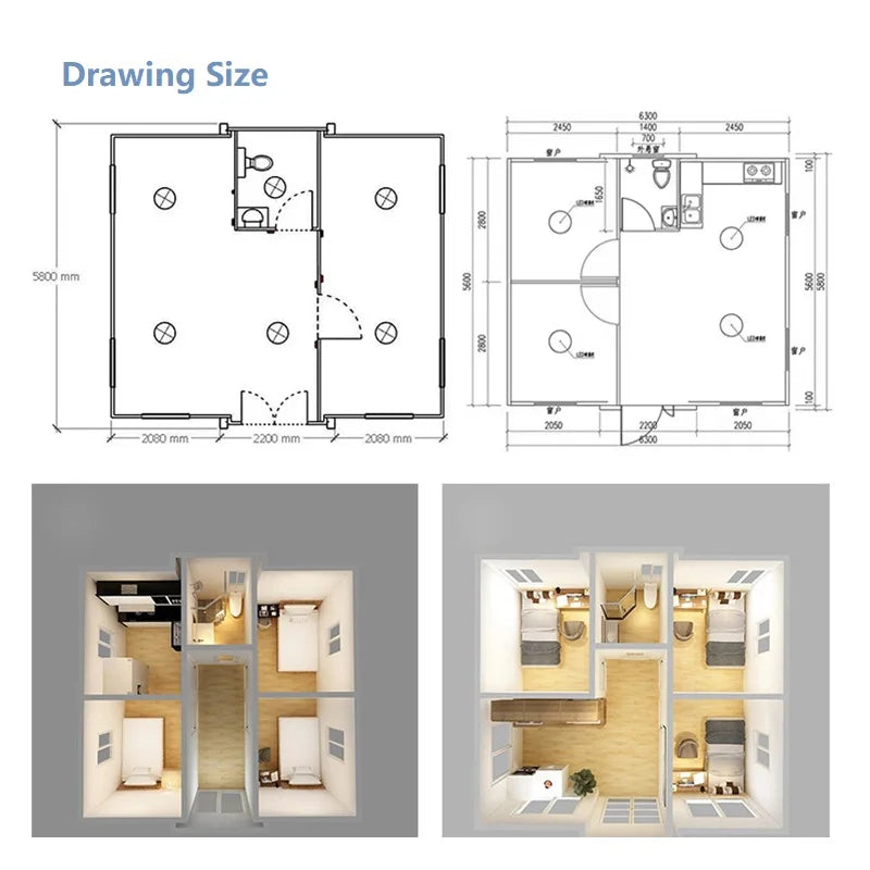 Customized Mobile Double Wing Foldable Modular 20ft Expandable Container House Tiny On Wheels With Electrical And Plumbing For S