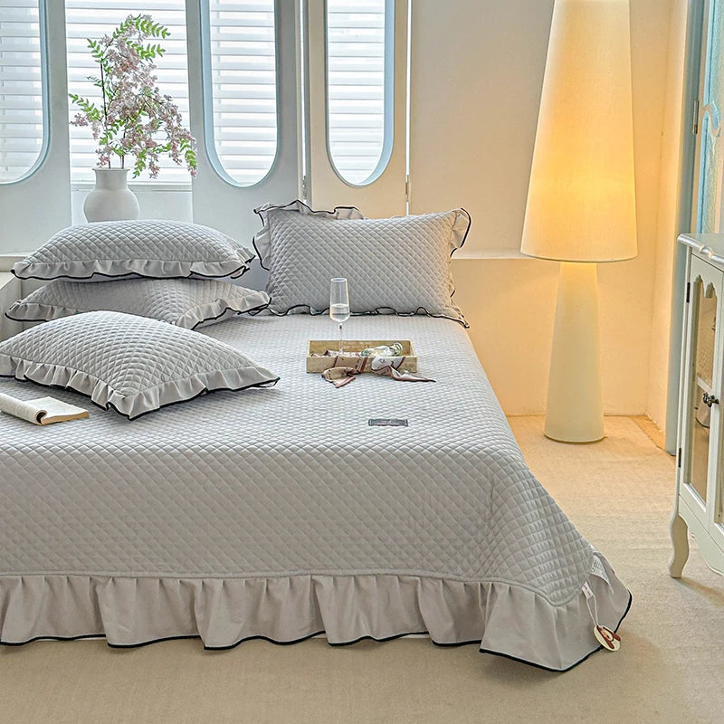 1pc Quilted Bed Cover or 3pcs Bedspread Set For Four Season,