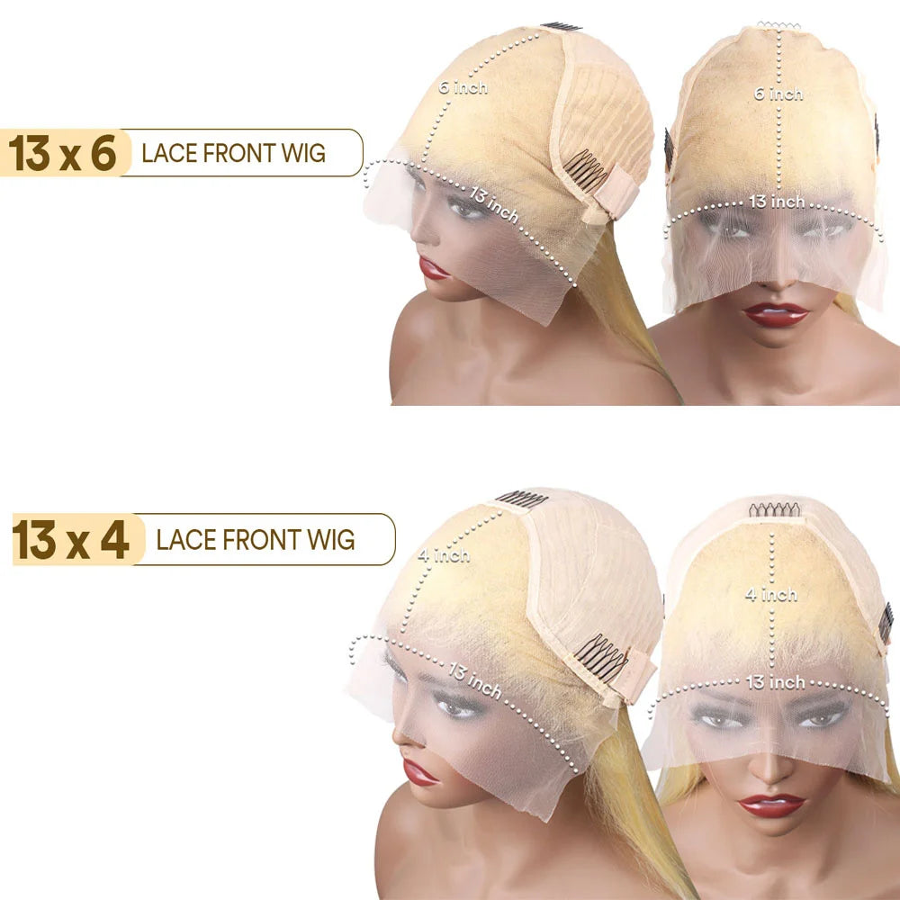 30 Inch Blonde Body Wave Lace Front Human Hair Wig