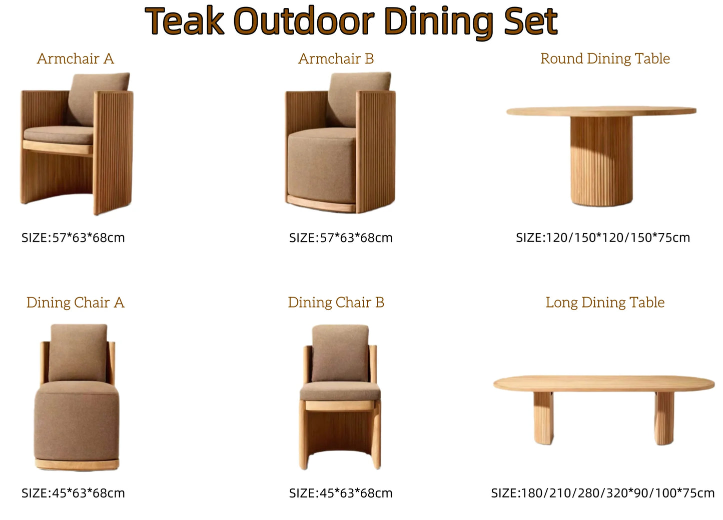 Outdoor garden furniture Custom garden patio teak sectional sofa set