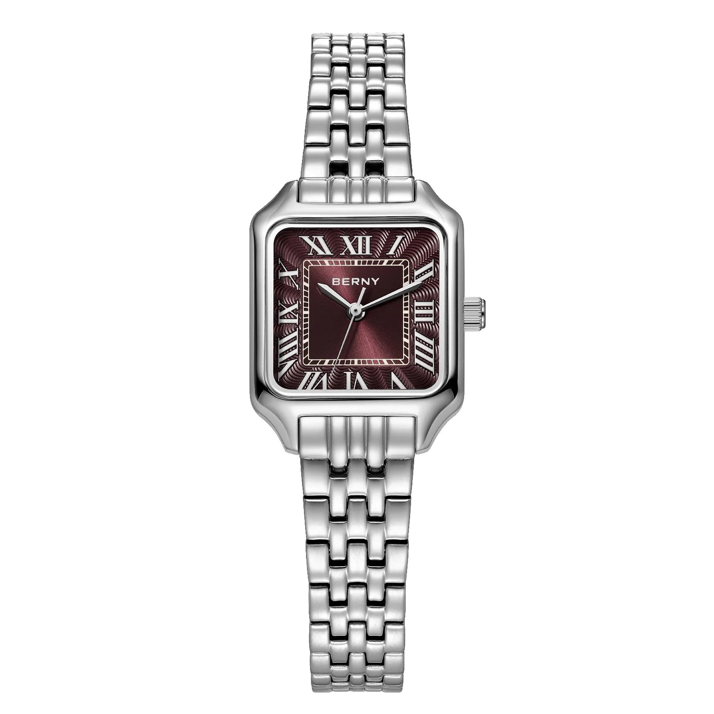 BERNY Square Ladies Watch Quartz Fashion and Exquisite Watch Woman Numeral Small Women's Waterproof New Jewelry Bracelet Women Watch