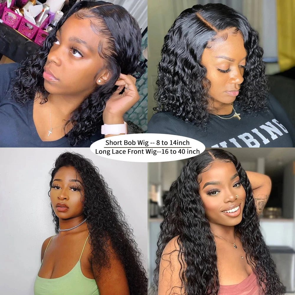 13x6 Hd Lace Frontal Wig 13x4 Curly Human Hair Wigs Water Wave Human Hair Wig
