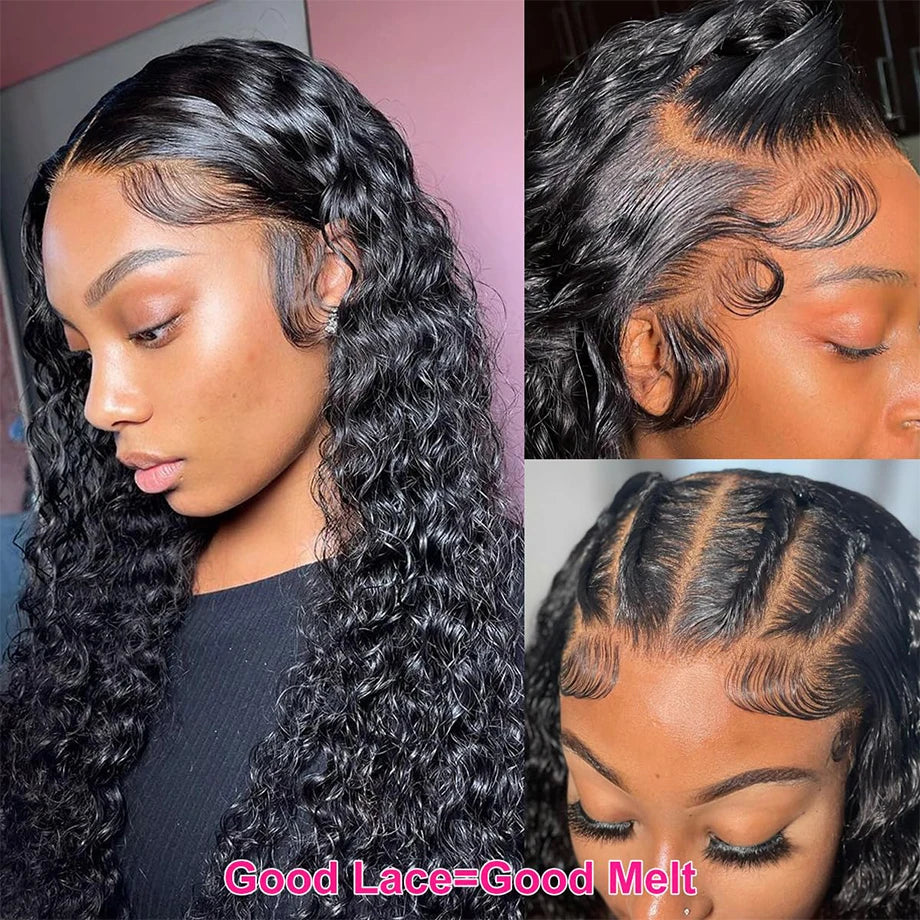 Deep Wave Wig Frontal 3x6 Lace 13x4 Curly Lace Front Human Hair