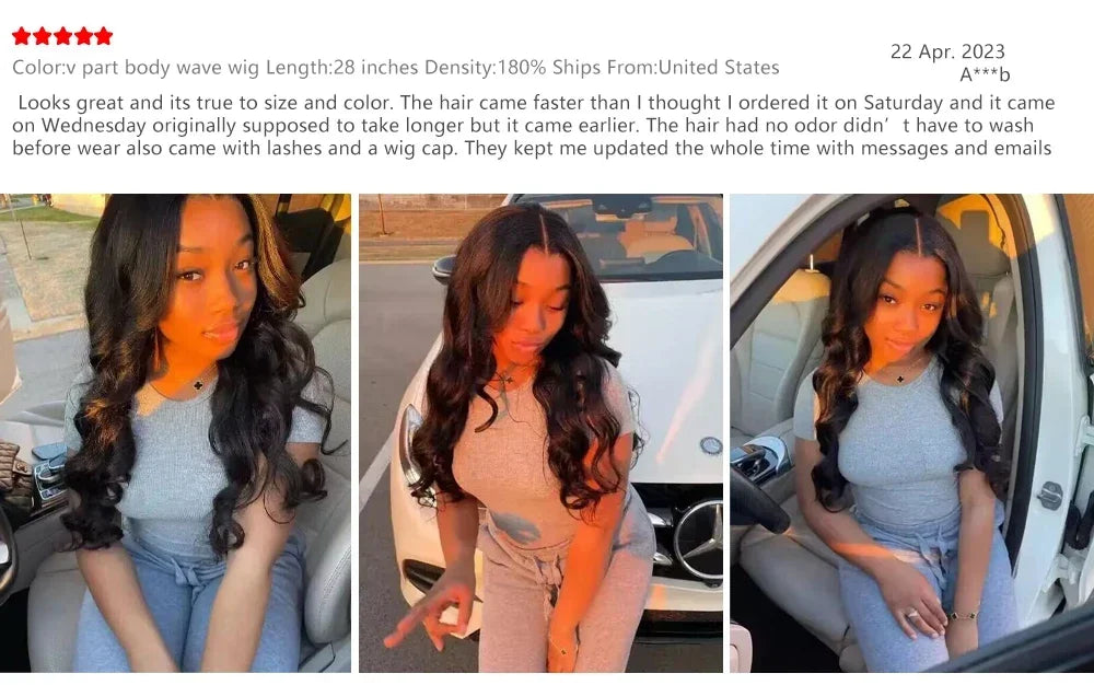 No Leave Out V Part Body Wave Wigs 200% Density Upgrade Brazilian Hair 32 Inches