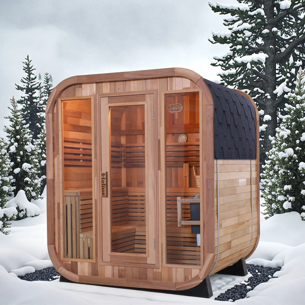 4-6 Persons Garden Sauna Room Outdoor Wooden Dome Sauna Spa Detox Relaxation