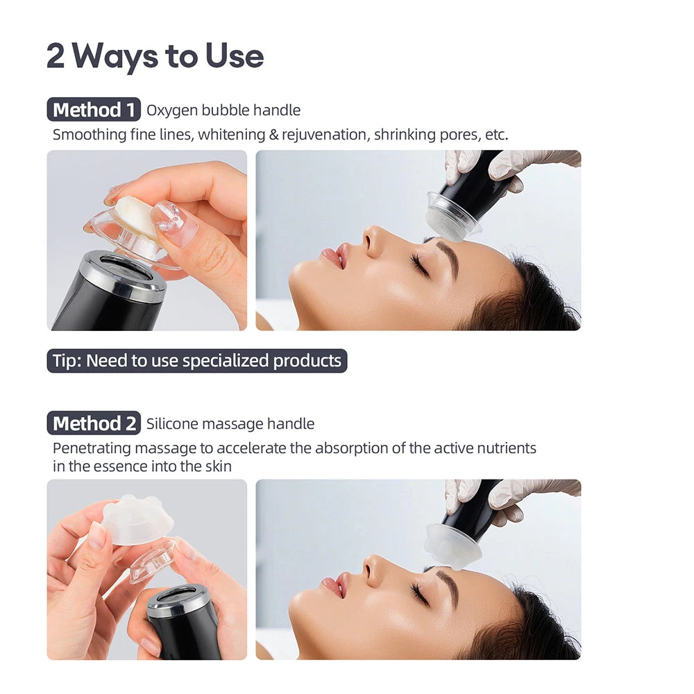 CO2 Oxygen Bubble Pen 5 Gear Vibration Oxygen Bubble Beauty Tool