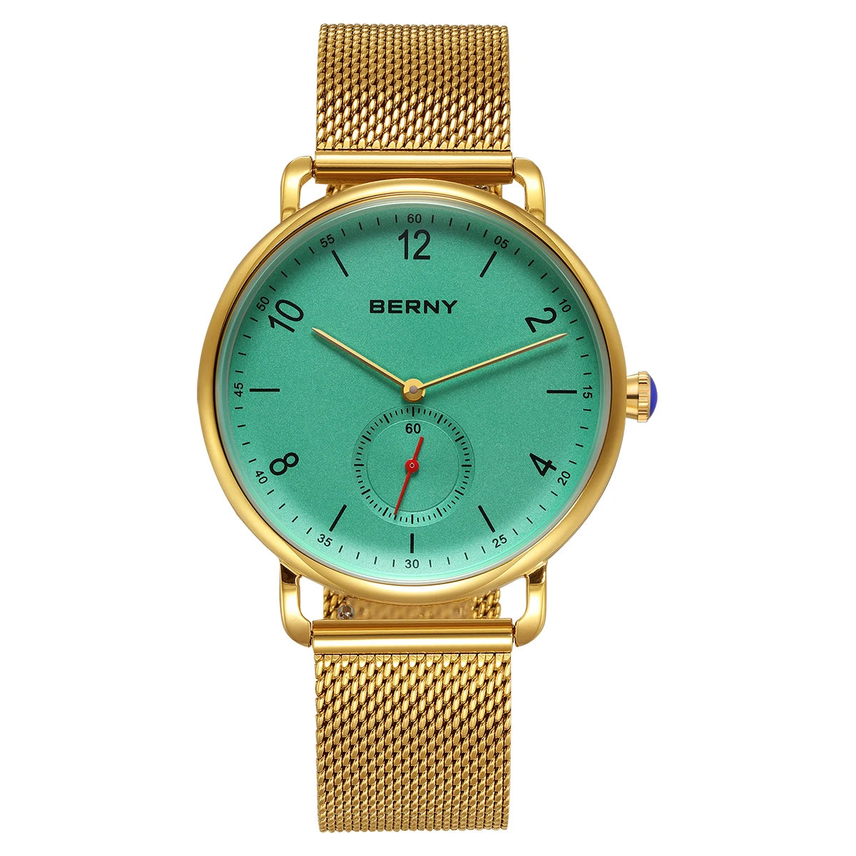 BERNY Quartz Men's Watch  Quality 316L Stainless Steel  Top Slim Case Fashion Couple's Wristwatch Simple Casual Men/Women Watches