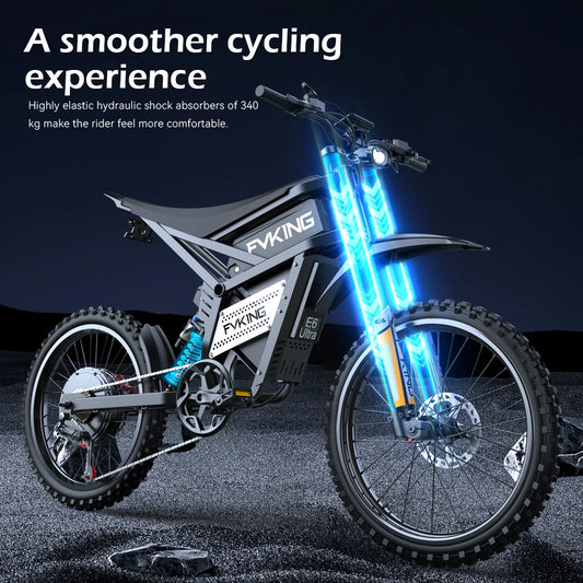 Electric Bike 6000W Peak Electric Dirt Bike 60V30AH Battery