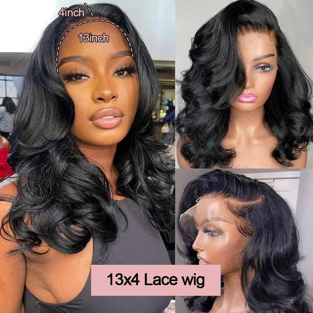 Glueless Bob Wig Natural Body Wave Brazilian Human Hair
