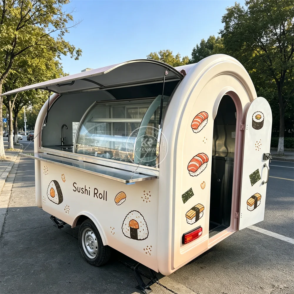 Street Mobile Food Truck Concession Catering Cart Snack BBQ Ice Cream Cart Coffee Pizza