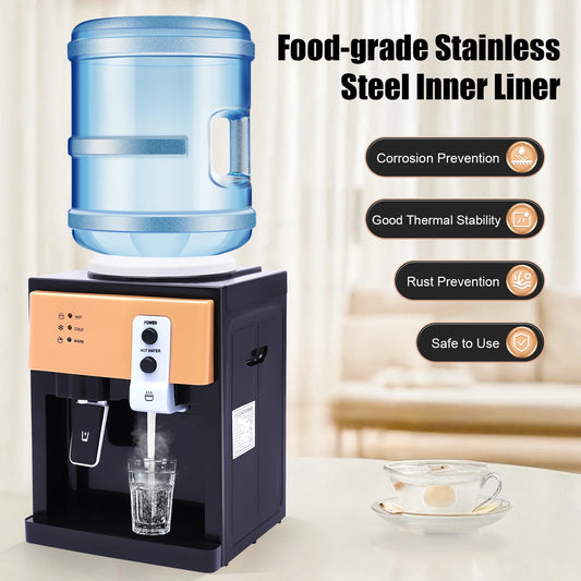 Electric Hot and Cold Water Cooler Dispenser  Desktop Top Loading