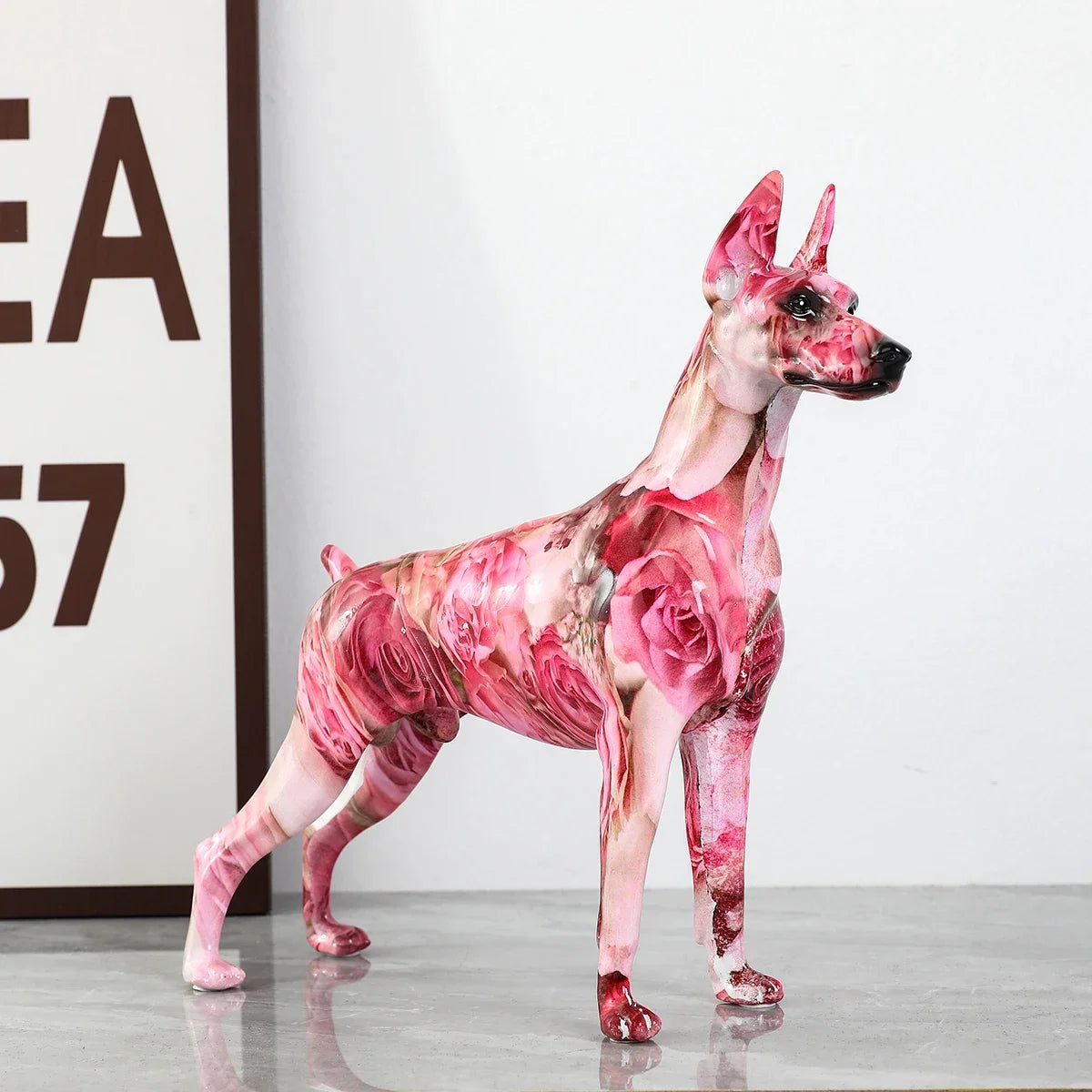 Color Doberman Dog Statue Decorations