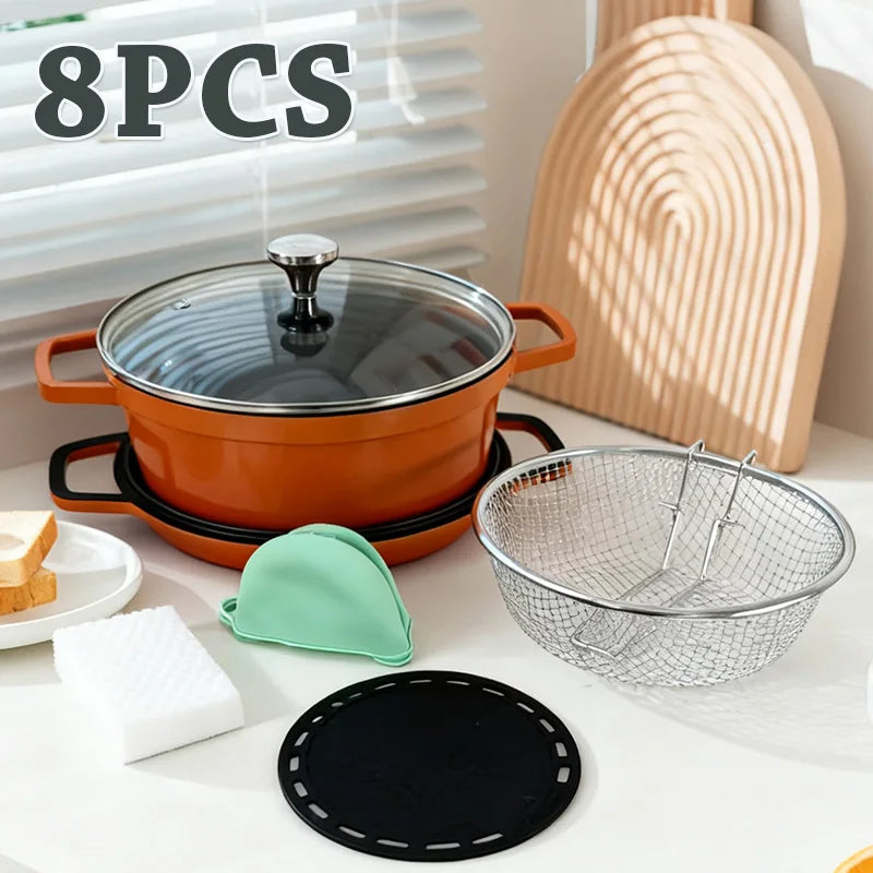 8PCS Pots and Pans Set Non Stick, Cookware Set