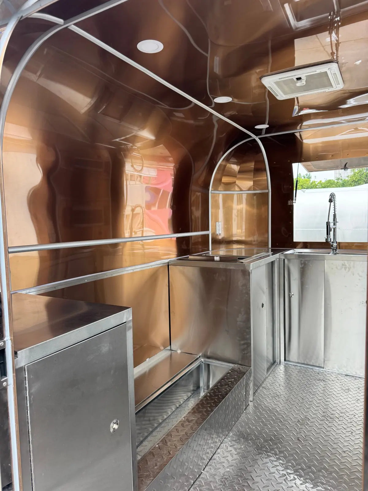Food Cart Refrigerator, Mobile Food Caravan, Fast Food Trailer for Sale USA