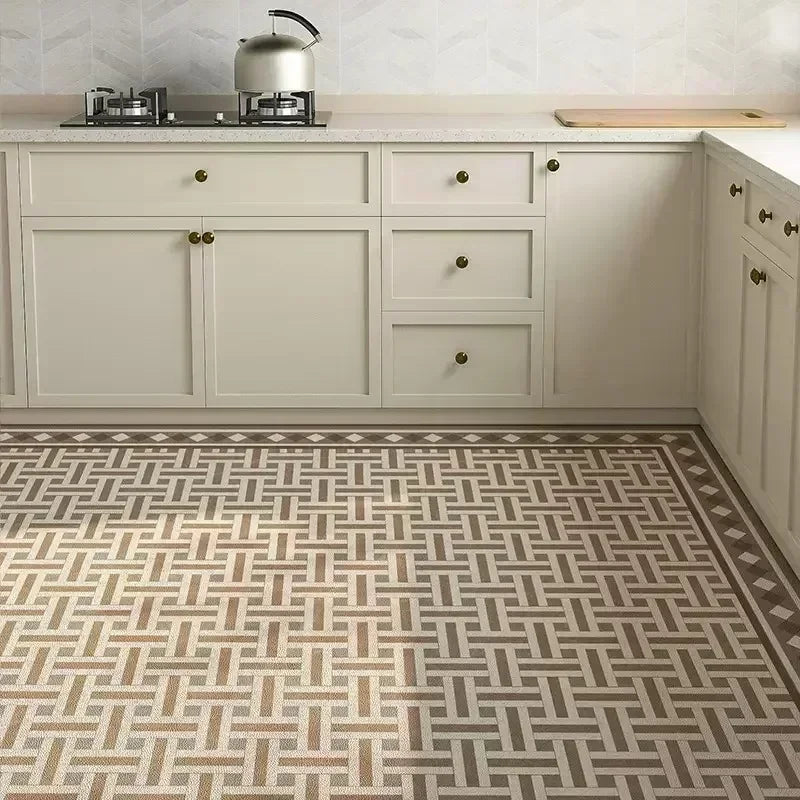 Kitchen Carpet Anti-fouling Oil-proof Grid Floor Mat Scrubbable