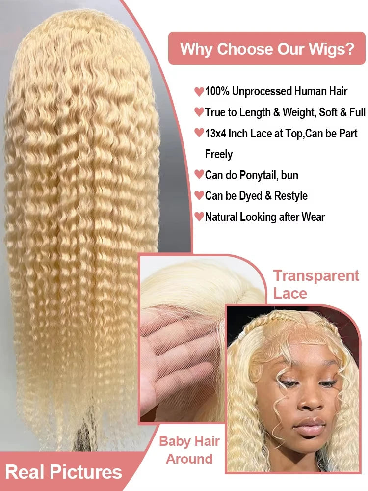 Blonde 613 Lace Front Wigs 13x6 Hd Lace Wig 200% Density