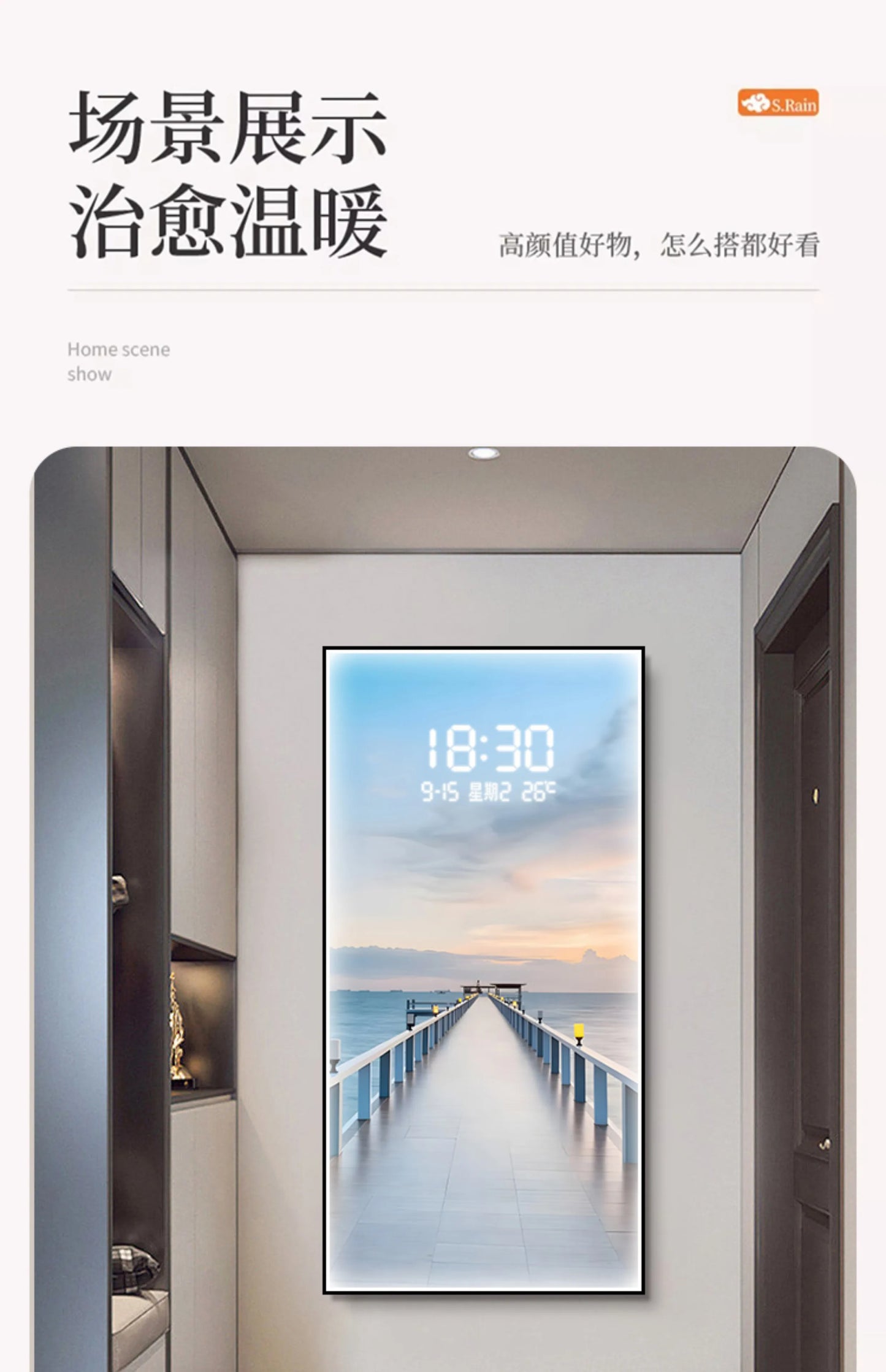 Modern Display Wall Watch Clock Premium Electronic Bedroom Luxury Wall Clock Large Classic