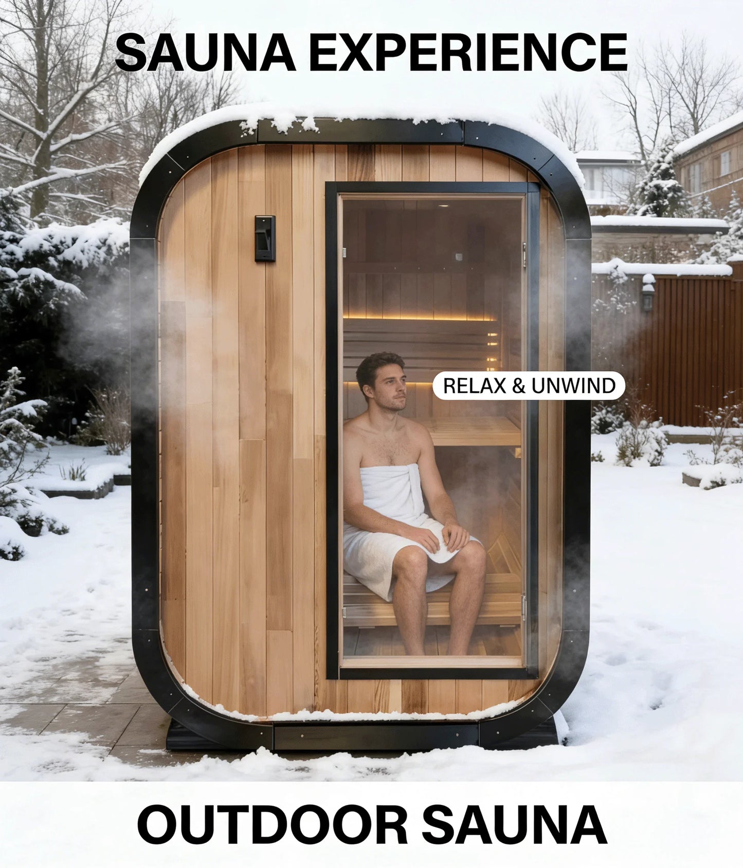 Panoramic Sauna Room Round Steam Room Anti Corrosion Anti Cracking Durable Heating Home Spa Sauna