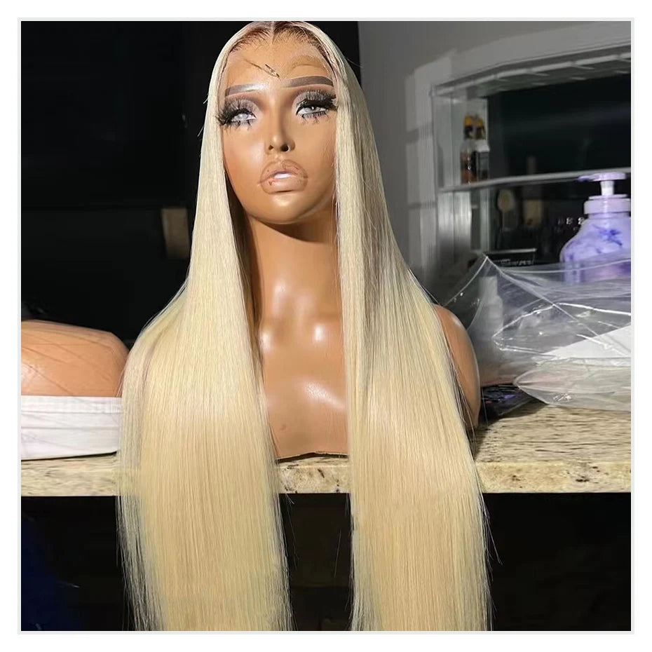 13x6 Lace Frontal Wig Brazilian Straight Full Lace Human Hair Wig