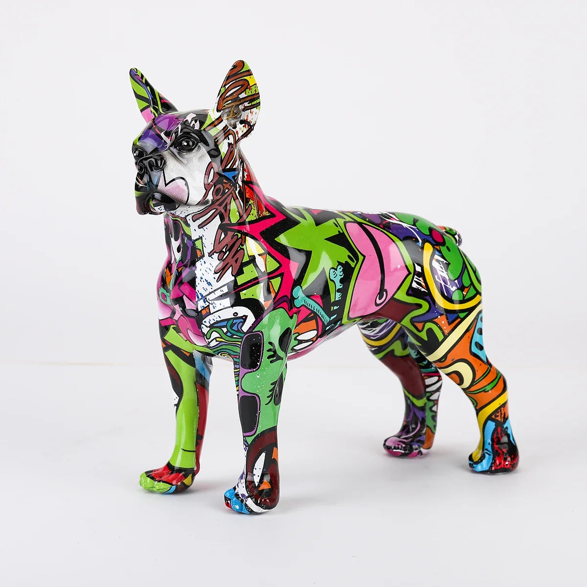 Simple Colorful Boston Terrier Small English  Pet Dog