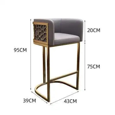 Home High Kitchen Stools Nordic Luxury Ergonomic Simple Bar Stool Adjustable