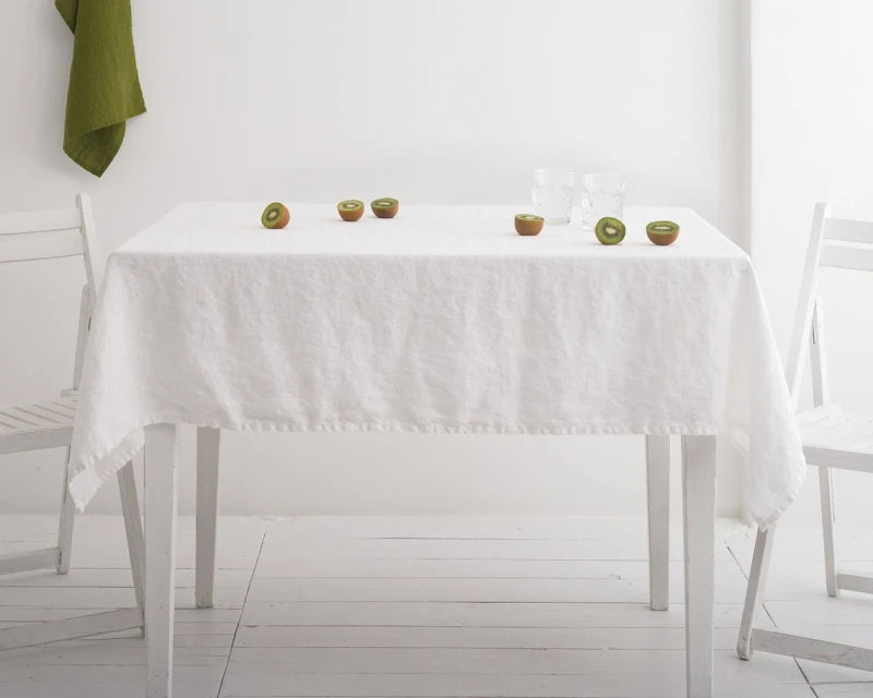 Natural Fabric Tablecloth,100% Pure Linen Solid Color Table