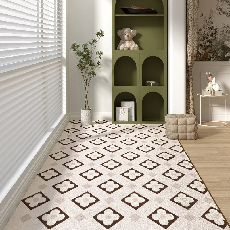 Balcony Rugs for Kitchen Waterproof Sunscreen Pvc Leather Floor Mat