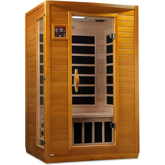 Saunas Adora 2-Person Low  EMF FAR Infrared Sauna, Canadian Hemlock Wood