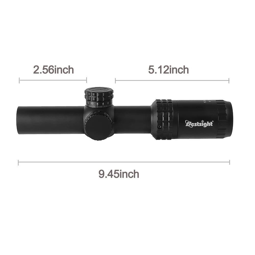 1-5X24 Tactical Optical Rifle Scope Red and Green Illuminated Reticle