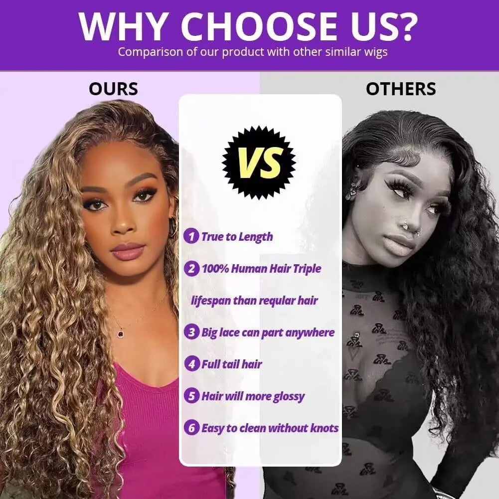 Lace Front Wig Human Hair Deep Wave