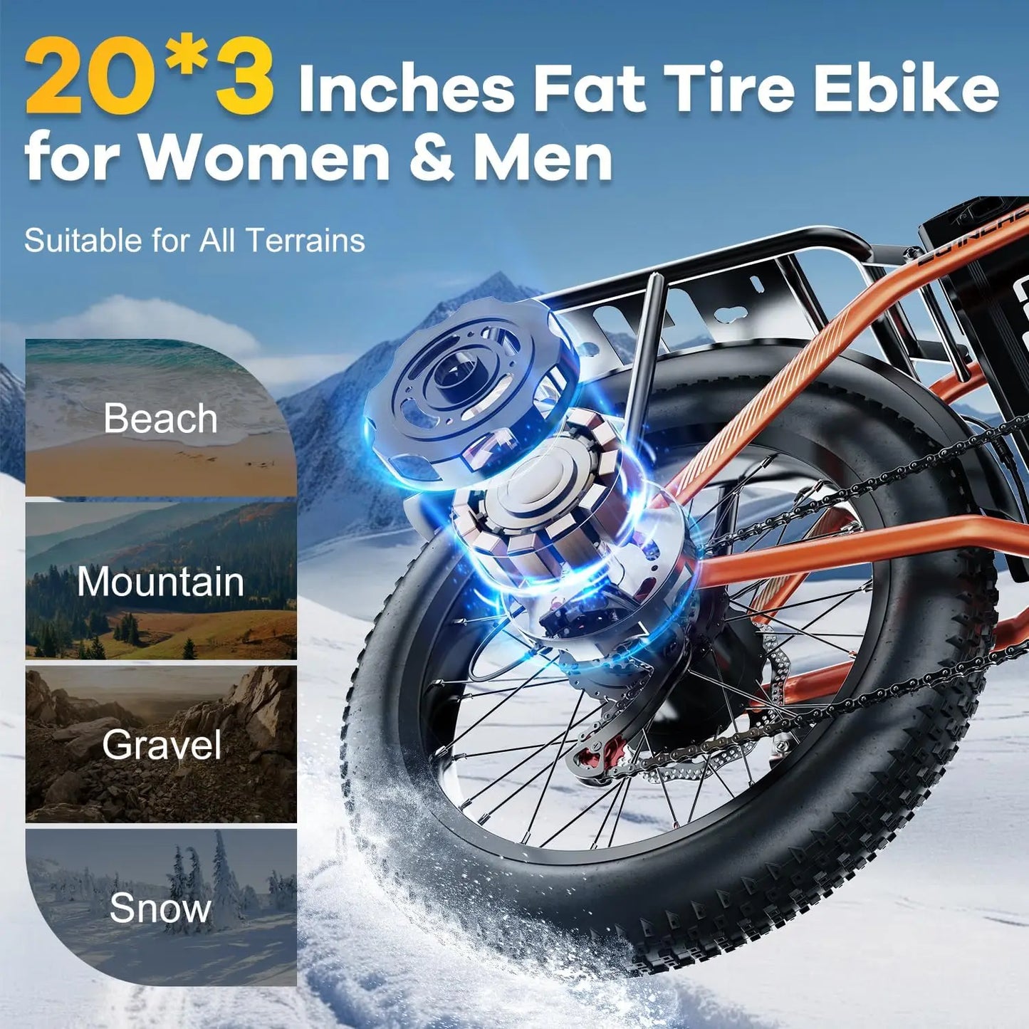 Removable Battery EBike,  Folding Electric Bike,80 Miles Max Range Adults,