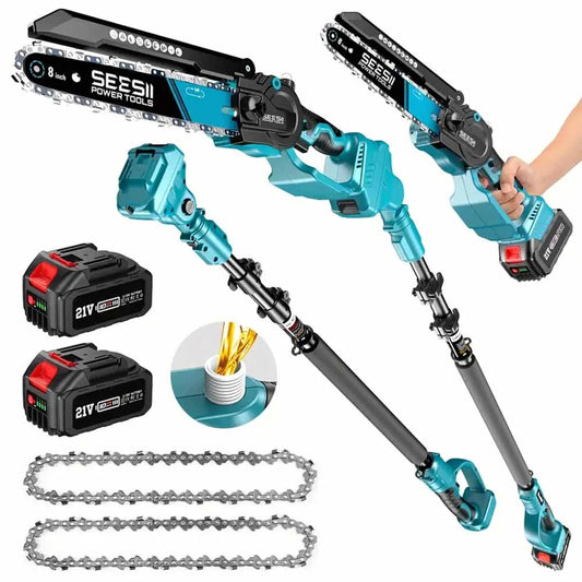 2 in 1 Cordless 6" 8'' Pole Saw Mini Chainsaw Power Electric Pole saw Chain Saw