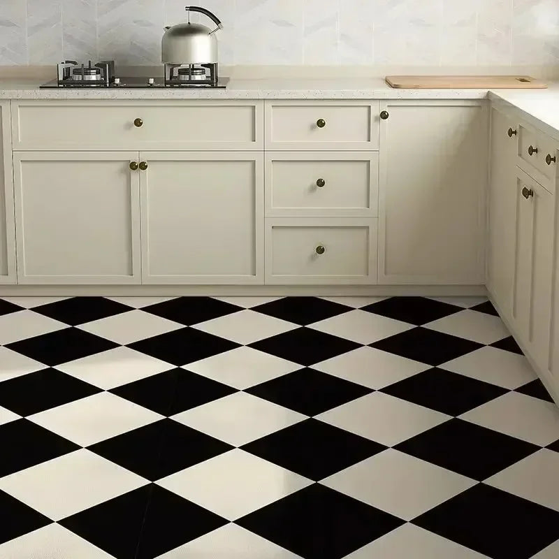 Kitchen Carpet Anti-fouling Oil-proof Grid Floor Mat Scrubbable