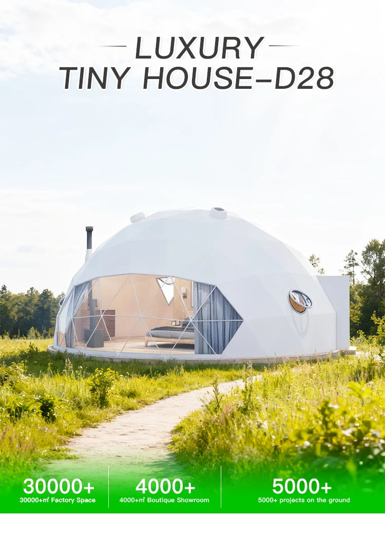 Luxury Prefab Geodesic Dome Tent, Outdoor Camping Glamping