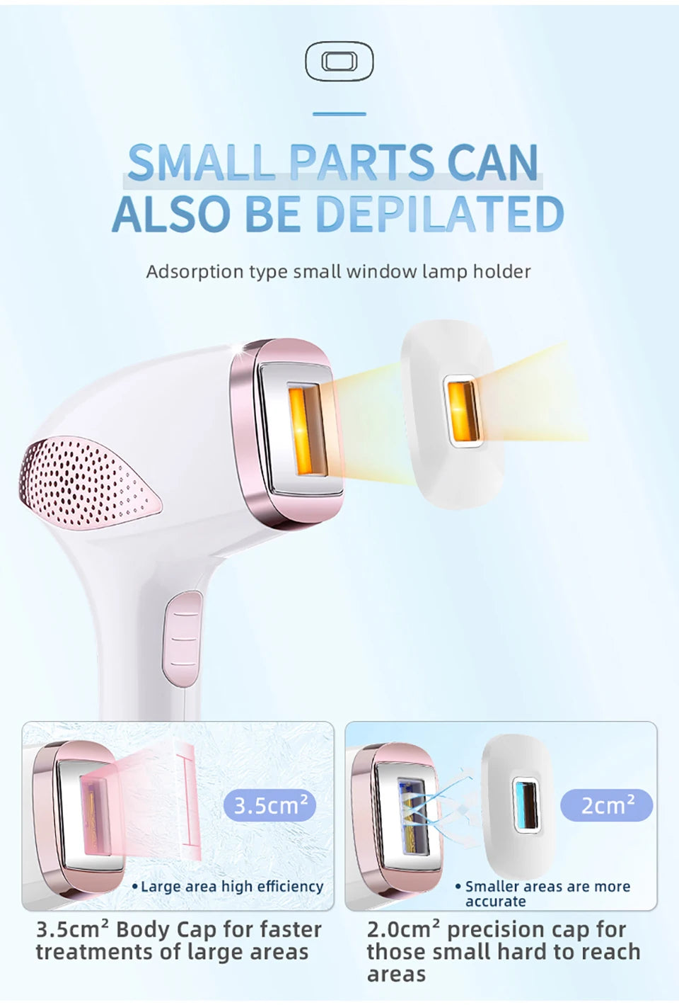 Laser Handheld Hair Removal Machine Ice Cool Permanent Face & Body