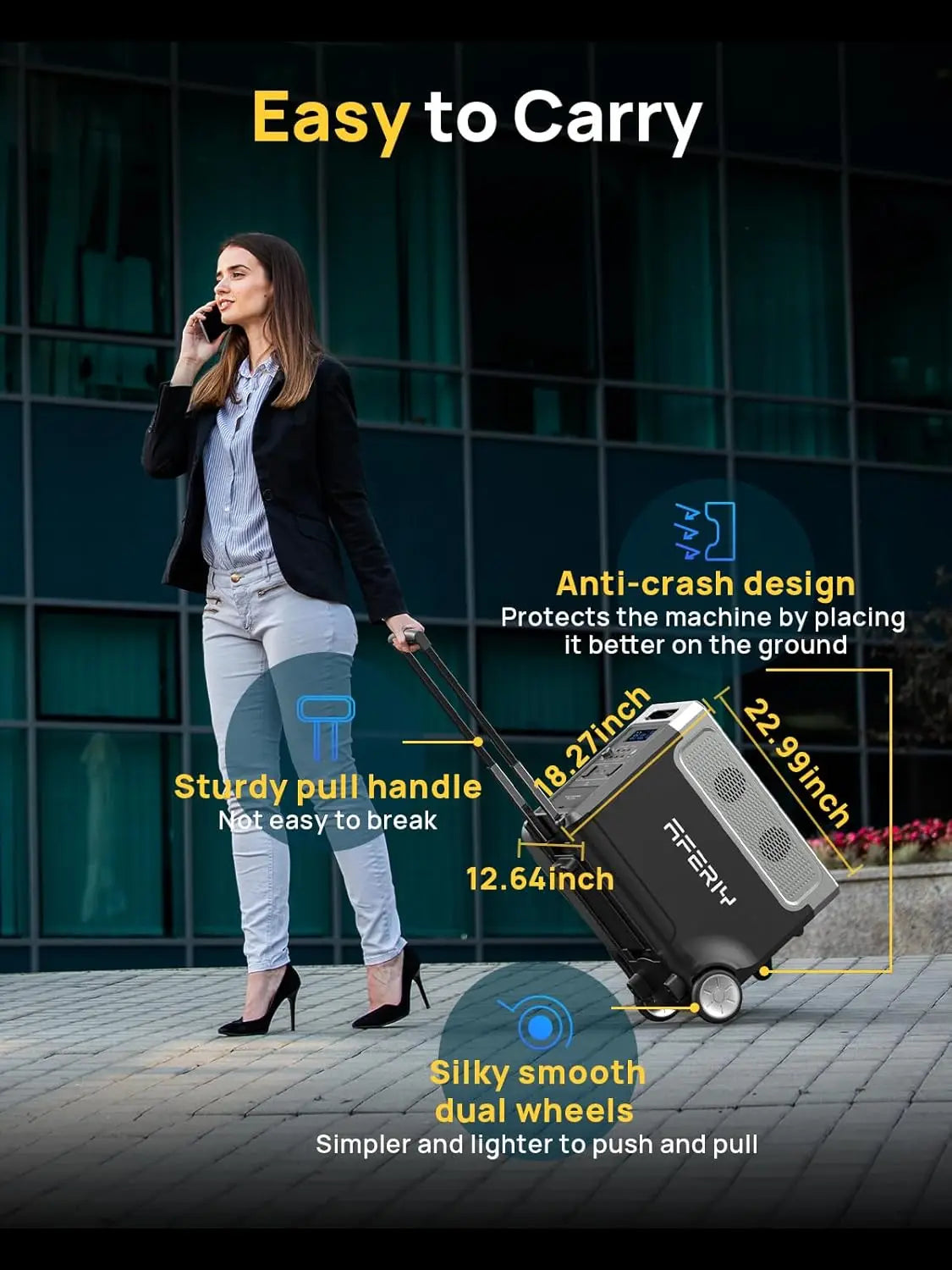 3840Wh Portable Power Station,120V AC Outlets X 5,2.5H Fast Charge,