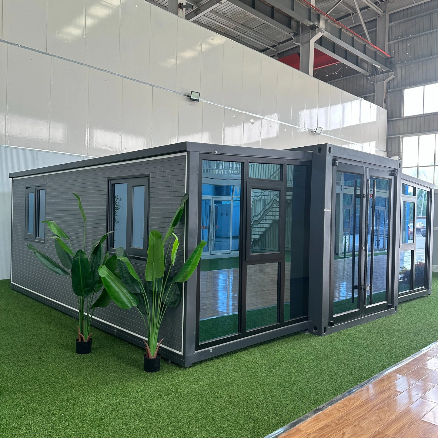 Portable Living Container Tiny House 20ft Foldable Prefab Mobile Modular Office Home Steel Frame Expandable