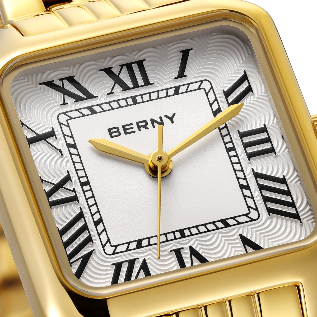 BERNY Square Women Watch Gold Quartz Fashion Exquisite Roman Luxury Small Women's Watch Jewelry Bracelet Women Watches
