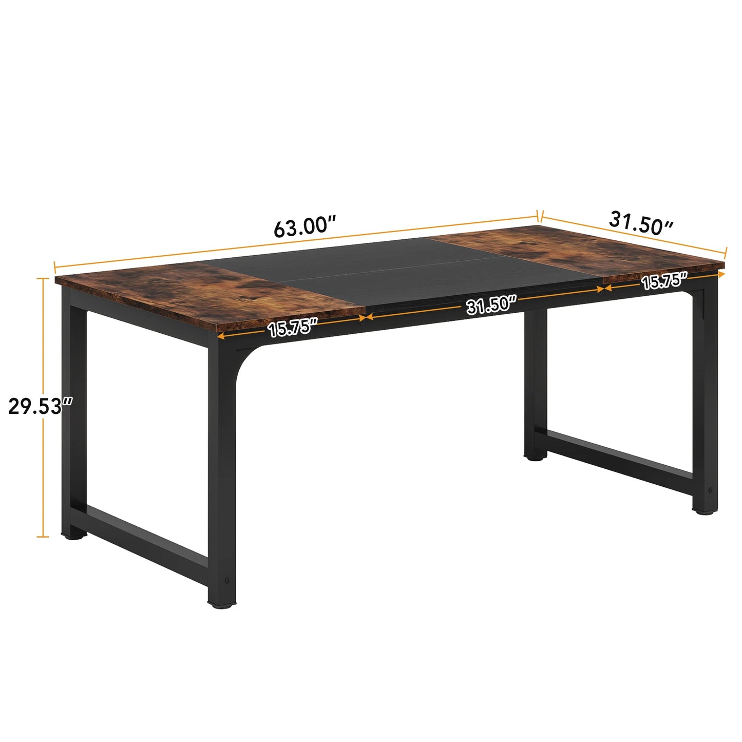 Dining Table, Industrial Kitchen Table for 6-8 Person,
