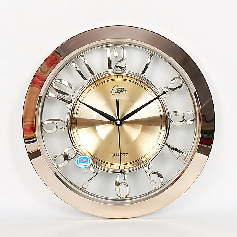 16-inch Large Wall Clock Vintage Silent Luxury Gold Shabby Chic Kitchen Home Wall Clocks