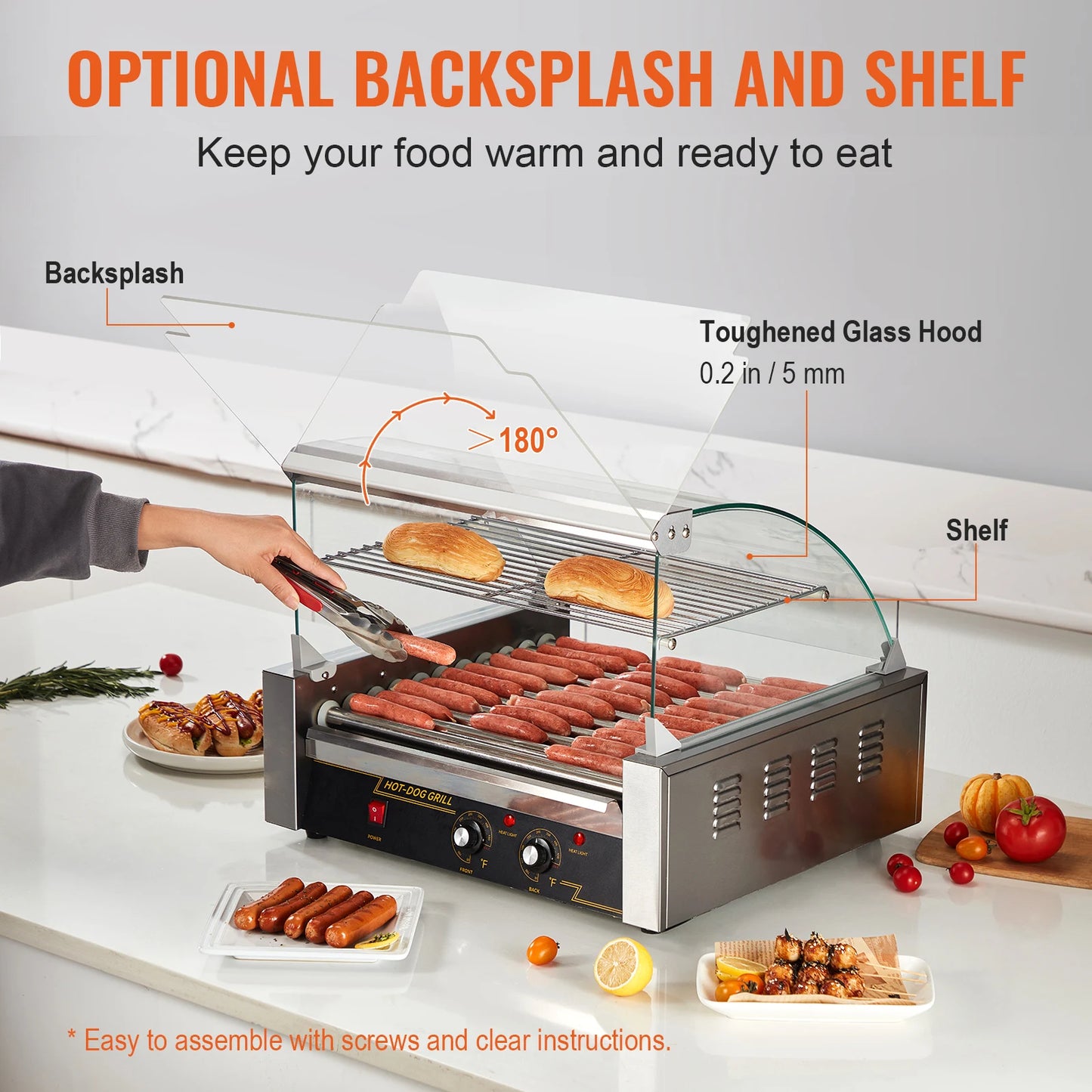 Commercial Hot Dog Roller Electric Sausage Maker Barbecue Grill Machine